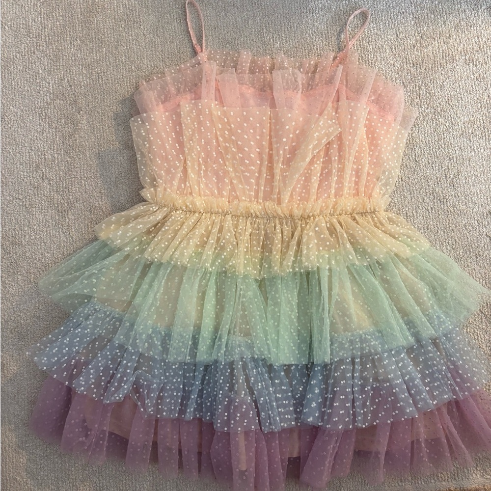 Storia Pink Polka Dot Tulle Dress